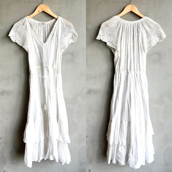 Ulla Johnson Dresses & Skirts - ULLA JOHNSON Bateau Neckline Midi White Dress